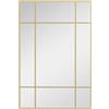 HOMCOM Specchio Moderno Stile Finestra, Specchiera da Camera e Soggiorno con Montaggio Verticale e Orizzontale, 90x60 cm, Oro