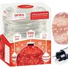 GINMA - Luci Natale LED Interno e Esterno con 8 Effetti Luce, Certificate IP44, Basso Consumo e Impermeabili - Cavo Trasparente (Rosso Rubino, 35 Metri (500 LED))