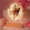 DPDP Lampada Personalizzata - 3D Cuore Romantico con foto Regalo Originale Ideale per Genitori Amici Nonni Compleanno Festa del Papà o della Mamma Natale San Valentino