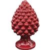 Sicilia Bedda - Pigna in Ceramica Siciliana - Prodotto realizzato interamente a Mano - Pigna decorativa (Bordeaux, 30_x_16Cm)