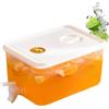 Generisch Dispenser per bevande da 5 L con rubinetto, frigorifero con filtro e coperchio, grande capacità per limonate, succhi, tè freddo, limonata, freddo preparato, in vetro