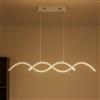 maolo Lampadario LED a Onde 92cm 54W Dimmer CCT 3000K-4000K-6500K | Design Moderno Regolabile in Altezza | 2080 Lumen Luce Calda, Naturale o Fredda | Lampada a Sospensione per Cucina, Sala da Pranzo