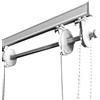 TENDEEVOLUTION Bastone Tenda a Pacchetto per Interni in Alluminio con 6 Calate e sgancio rapido. Bastone Tenda Soffitto o Parete, Steccate o in Tessuto (220 CM CATENELLA A DESTRA)