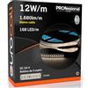 Eurocali Striscia LED 5 metri Professionale 24V 60W 12 W/mt - Striscia Monocolore da 840 LED 168 LED/mt e 8400 Lumen 1680 Lm/mt 140 Lm/W - Luce Bianco Caldo 3000K