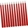 VILLFUL 12 Candele LED senza Fiamma Rosso, Atmosfera Romantica, Materiale Pp e Led, per Compleanni e Hotel, Alimentazione 2 X Aaa (non Incluse