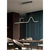 Generico UNIVERSO LAMPADARIO LED A SOSPENSIONE 46W MODERNO NERO LUCE FREDDA 6500K