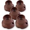 AMARCORDS - 5 Plafoniere in porcellana inclinata attacco e27 base applique portalampade vintage colore CORTEN