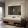 Alasta Dubai Specchio Bagno LED 120x80cm Antiappannamento, Retroilluminato, Personalizzabile, Rettangolare, Selezione Colore Luce