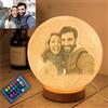 half-acre square pond Luce notturna lunare personalizzata a 16 colori con foto,Lampada lunare personalizzata con testo,Luce notturna con foto stampata in 3D, ricaricabile, regalo per la famiglia