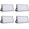 Bellanny Faretti a LED per esterni 100W 10000LM Faro LED Bianco Caldo 3000K Proiettore, Impermeabile IP65 Faretto Luci di Sicurezza, Lampada Esterno per Terrazza Giardino Magazzino Garage,4 Pezzi