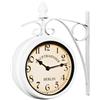 Monzana Orologio da Parete Stile Industriale Bifacciale Accessorio Design Retrò Stazione Ferroviaria