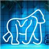 XENITE Luci al Neon Da Parete Insegna Al Neon Gorilla, Alimentazione USB Con Interruttore Di Luminosità Regolabile, Graziose Decorazioni A Forma Di Animale 29.8x36cm