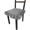 SalGiu Cuscini Sedia Cucina Volant Balza (set da 6) Con Lacci Imbottito Sfoderabile 40x40 cm (Grigio)