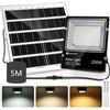 Aigostar - Faro led esterno con grande pannello solare，cavo 5M，16000mAH，Batteria di grande capacità，dimmerabile 3000/4000/6500K，Faretto led da esterno solare con telecomando e timer，IP66