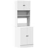 vidaXL Mobile da cucina in legno di ingegneria bianco 60 x 50 x 180 cm, armadio da cucina, mobile da cucina indipendente