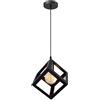 TEKHOME Lampadario moderno a sospensione senza lampadina E 27, in ferro stile moderno (NERO) A24-N
