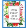 MG Design Cornice 50x60 cm - colore Blu, in legno, con vetro acrilico - da appendere in verticale o in orizzontale, senza sfondo, per foto, poster, puzzle