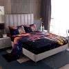 Loussiesd Set di lenzuola sportive da basket per bambini ragazzi e ragazze con design palla galassia set da letto nebulosa giochi con palla lenzuola 4 pezzi misura king