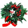 Sunlux Corona Laurea Alloro Finto con Bacche Rosse - Ø 30 cm - Ghirlanda Decorativa per Festa di Laurea, Elegante e Realistica