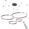 Wandun Moderna lampada a sospensione a LED, 4 anelli collezione di vernice oro, applique a sospensione a luce regolabile Lampadario a soffitto moderno, dimmerabile con telecomando 3000K-6000K - 68W (