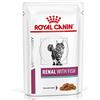 Royal Canin Veterinary Renal Fish | Confezione Doppia | 2 x 12 x 85 g | Alimento dietetico completo per gatti adulti | Per supportare i problemi renali | In busta fresca