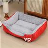 Odot Cuccia Cane Interno Taglia Grande, pelosa Animale Cuccia Cane Esterno, Rettangolo Gatto Divano per Piccolo Letto Gatti, Fondo Antiscivolo, Lavabile (Rosso,XL)