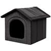 PillowPrim Cuccia per Cani a Forma di Caverna Cuccia per Gatti XL 60 x 55 cm Grafite con Nero