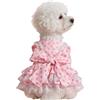Generic Vestito per cani di piccola taglia, traspirante, rosa, regolabile, per tutte le razze, per tutte le razze, feste, passeggiate all'aperto, servizi fotografici, estate e