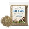 AquaOne Ghiaia per acquario, 20 kg, base per terreno, ghiaia naturale, beige, media, 2-4 mm, ghiaia per acquario di alta qualità, sabbia di quarzo, grana fine, decorazione per acquascaping