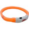 vetrine inrete Vetrineinrete® Collare a LED per Cani e Gatti Tubo Luminoso Ricaricabile USB Regolabile Luce Lampeggiante 35 cm 446997 (Arancio) B43