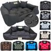 KING DOG Letto per cani molto grandi, XXL, 130 x 105 cm, cuscino impermeabile, lavabile, comodo divano, morbido, antiscivolo, per dormire per cani, interno resistente, realizzato in UE nero