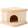 Tiiyee Casetta Criceto, Casa Criceto D'Angolo per Criceti in Legno Nascondiglio Porcellini D'India Gabbia Accessori A Forma di Nuvola Piccoli Animali Domestici Nano Gerbillo Scoiattolo
