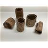 Catappa-Leaves Set di 5 tubi di corteccia di mandorli marini, ciotola, fioriera, cavera, nascondiglio