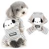 Ranphy Pigiama invernale per cani a righe carino per cani di piccola taglia ragazza ragazzo animale domestico pullover tuta morbida pigiama per cuccioli tutina termica per cani Chihuahua Yorkie Cat