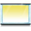 LYYAB Adesivi per sfondo acquario, colore giallo e bianco, sfumati, decorazione per terrario per rettili, 75 x 50 cm