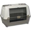 Pet's Market Trasportino Skudo Car 100 Cane con 2 Rotoli di Sacchetti Igienici 2 Ciotole Casuali in Omaggio Contenitore da Trasporto Auto in Plastica Porta Ferro Colore Grigio Scuro(100-99x60x68cm)