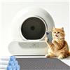DillyRab Lettiera Autopulente Per Gatti xxl 74L con Deodorante Ionico | Smart Health Monitor, Comando APP con tappetino e 6 Rolls Sacchetti, 2 Filtri