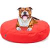 Avalon - Cuscino Cane Sfoderabile e Lavabile Medio in Tessuto Jive Antistrappo Premium, Materasso Cane Anatomico e Impermeabile, Cuccia per Cani Antipelo, Made in Italy(Frisbee 80cm-Rosso)