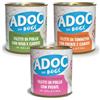 ADoC Dog Cibo Umido per Cani MIX 3 - Pollo con Riso e Carote - Tonnetto con Patate e Carote - Pollo con Patate - 16 Lattine da 285gr