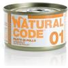 Generico Natural Code Umido Gatto Adult gusto FILETTI di POLLO, Numero 01, alimento completo in SFILACCETTI per gatti adulti di tutte le taglie, altamente digeribile | 12 scatolette da 85 grammi l'una.