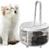 Generic Fontana per animali domestici - Fontana per acqua wireless USB da 1 litro per cani e gatti | Fontana per animali domestici con filtraggio a circolazione automatica, livello 'acqua visibile, dispen