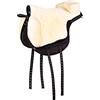 QHP - Bareback Pad super morbido, per equitazione, nero, morbido (nero/crema, Full)
