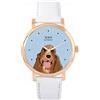 Toff London Brown Cocker Spaniel Dog Watch Ladies 38mm Case 3atm Resistente all'acqua Design personalizzato Movimento al quarzo Di lusso Alla moda