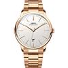 Lobinni Top Brand Ultra Sottile Automatico Meccanico In Acciaio Inox Calendario Moda Business Casual Orologio, Rosa-bianco, Meccanico