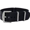 masar 20mm Premium NATO Nero - Universale - Cinturino Orologio, Cinturini, Orologi, Cinturini per orologi, Cinturini, Nero, 20 mm Fibbia in acciaio satinato