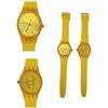 BLUSUPERSHOP RICEVI 1 OROLOGIO PER DETENUTO, DIETRO TRASPARENTE IDONEO CARCERE AMMESSO PENITENZIARIO, BIANCO NERO ROSSO ARANCIO ROSA E BATTERIA SOSTITUTIVA OROLOGIO altro (GIALLO