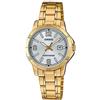 Casio Orologio da polso da donna al quarzo classic cinturino in stainless steel gold cassa in brass display analogico white - LTP-V004G-7B2