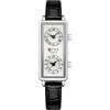Gosasa Orologio al quarzo delle donne alla moda, quadrante rettangolare con i fusi orari doppi, resistente all'acqua di 30m
