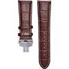 Moonbaby 18/19/20/21/22/23/24/26/28mm da uomo in vera pelle assorbimento del sudore cinturino a sgancio rapido per orologio al quarzo, orologi meccanici, Brown con bianco-silver, 18mm