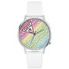 Guess Orologio analogico da donna al quarzo con cinturino in silicone V1020M1, multicolore, 42MM, V1020M1